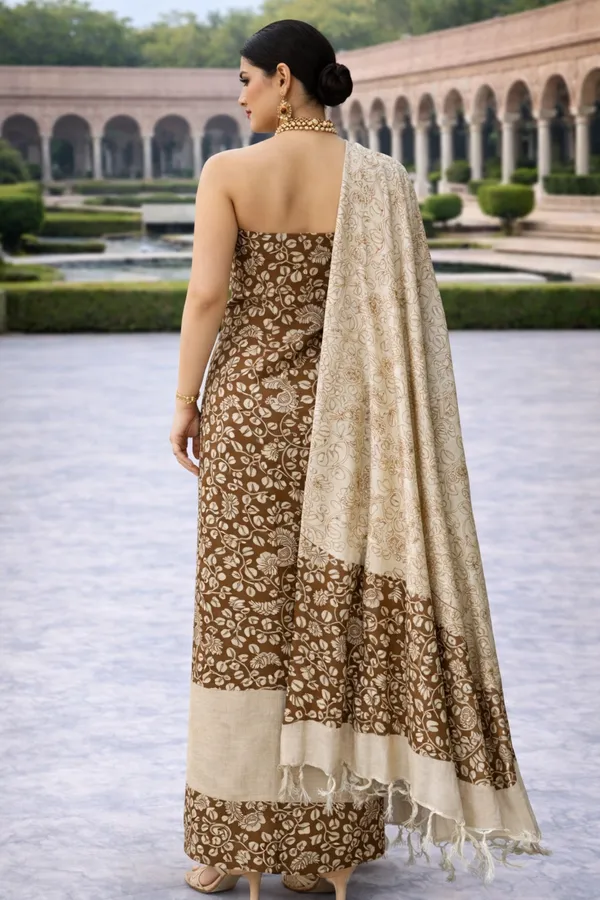 Brown_&_Cream_Lightweight_Fabric_Suit_Set_For_Women