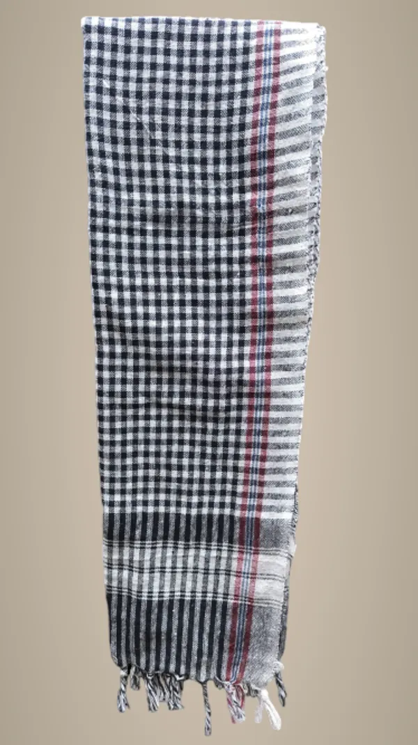 Black_&_White_&_Red_Cotton_Scarf_For_Men