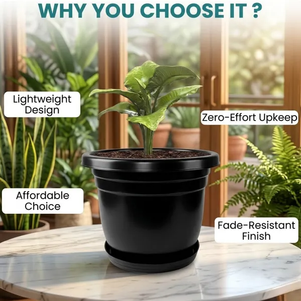 Black_Plastic_Premium_Planter_For_Balcony,_Garden_And_Home_Decor