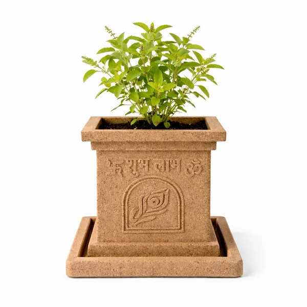 Beige_Polymer_Premium_Tulsi_Planter_For_Living_Room,_Balcony,_Office