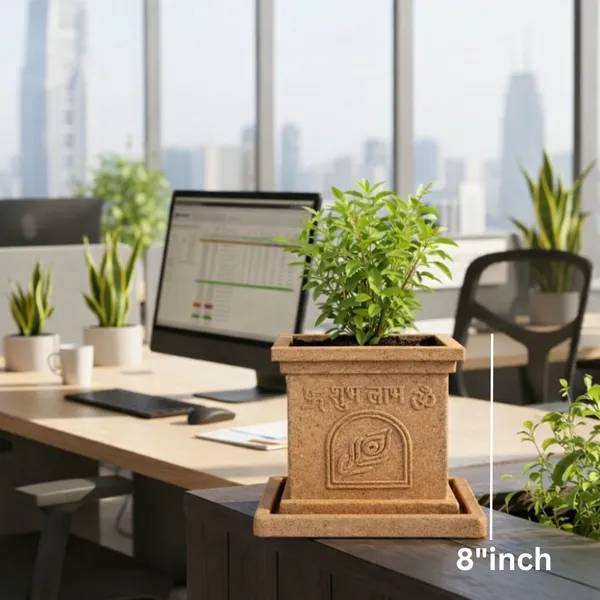 Beige_Polymer_Premium_Tulsi_Planter_For_Living_Room,_Balcony,_Office