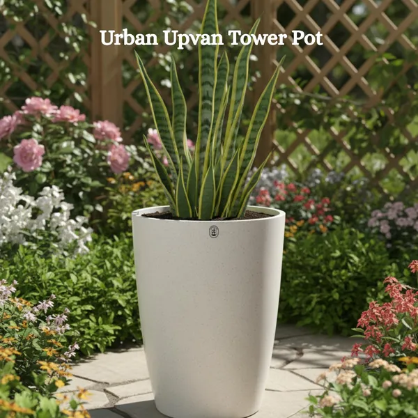 White_Plastic_Premium_Tower_Planter_For_Vertical_And_Tall_Plants