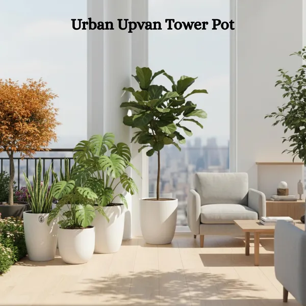 White_Plastic_Premium_Tower_Planter_For_Vertical_And_Tall_Plants
