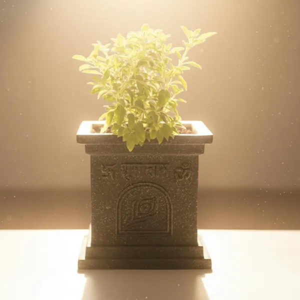 Black_Rotofiber_Tulsi_Planter_For_Home_And_Temple_Courtyards