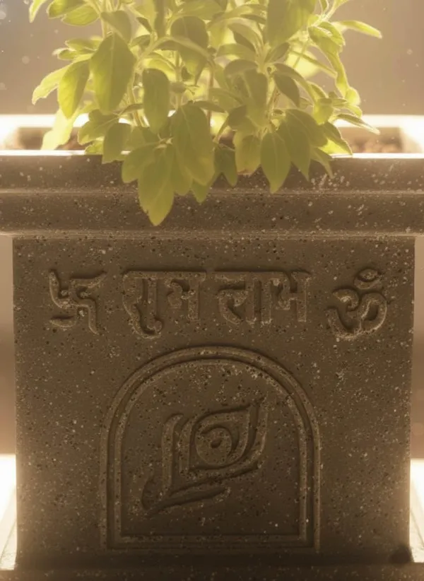Black_Rotofiber_Tulsi_Planter_For_Home_And_Temple_Courtyards