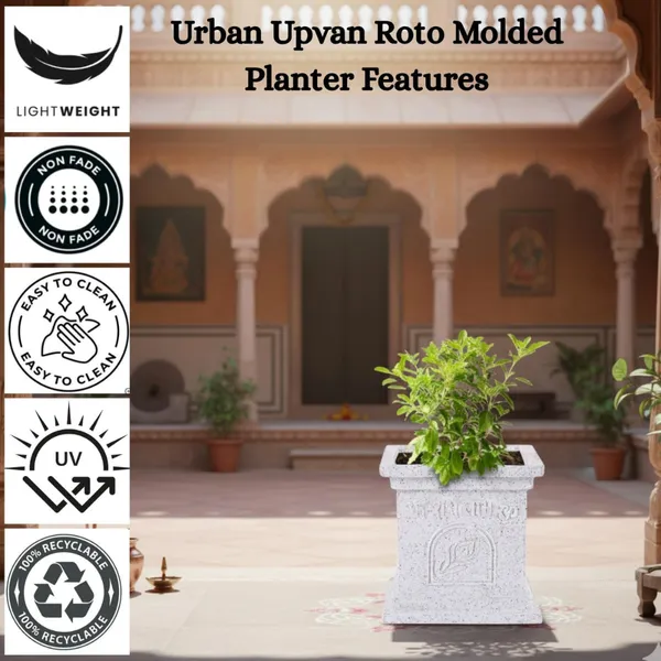 White_Polymer_Premium_Tulsi_Planter_For_Living_Room,_Balcony,_Office