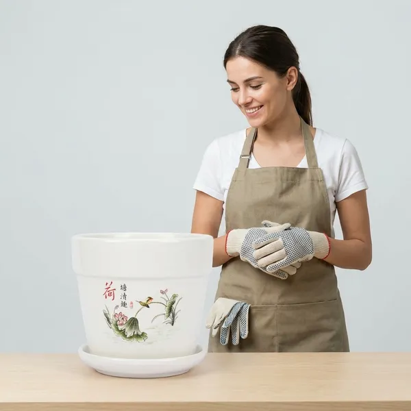 White_Ceramic_Premium_Planter