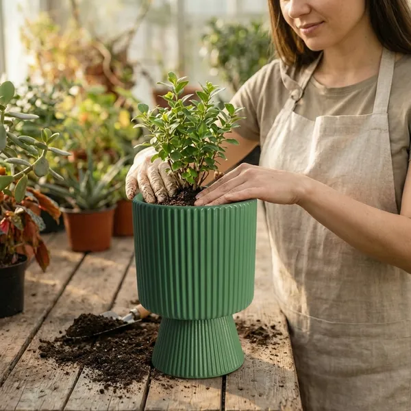 Green_Ceramic_Premium_Planter
