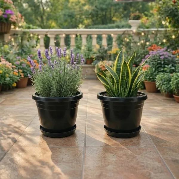 Black_Plastic_Premium_Planter_For_Balcony,_Garden_And_Home_Decor
