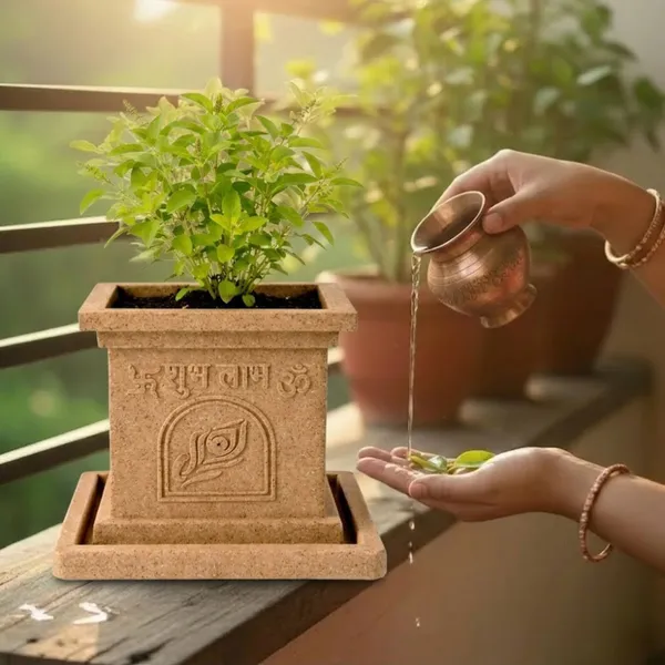 Beige_Polymer_Premium_Tulsi_Planter_For_Living_Room,_Balcony,_Office