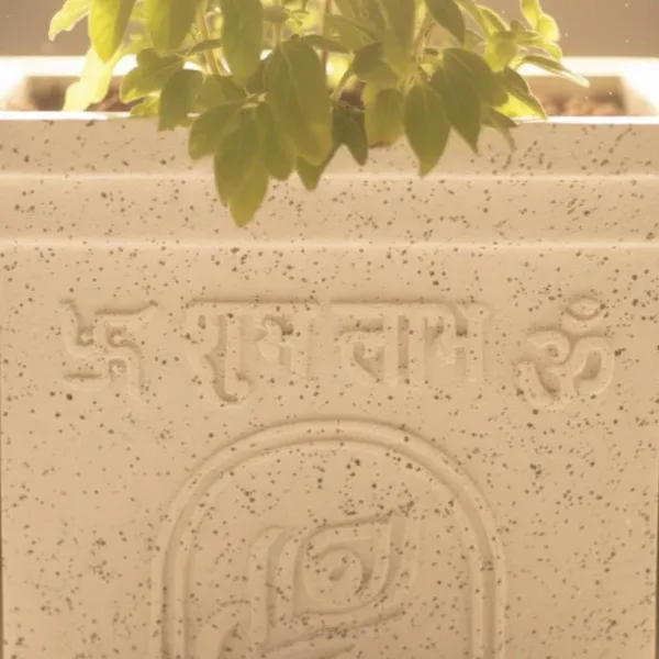White_Polymer_Premium_Tulsi_Planter_For_Living_Room,_Balcony,_Office