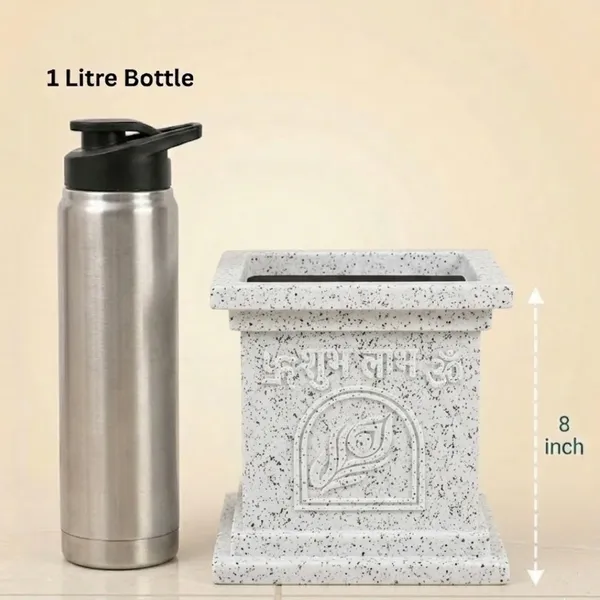 White_Rotofiber_Tulsi_Planter_For_Home_And_Temple_Courtyards