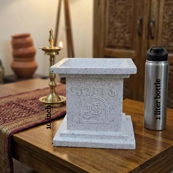 White_Rotofiber_Tulsi_Planter_For_Home_And_Temple_Courtyards