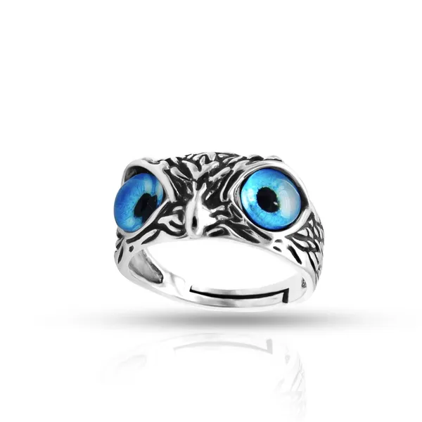 Antique_Mystical_Owl_Ring_(Adjustable)_in_925_Silver_by_SVADEZI