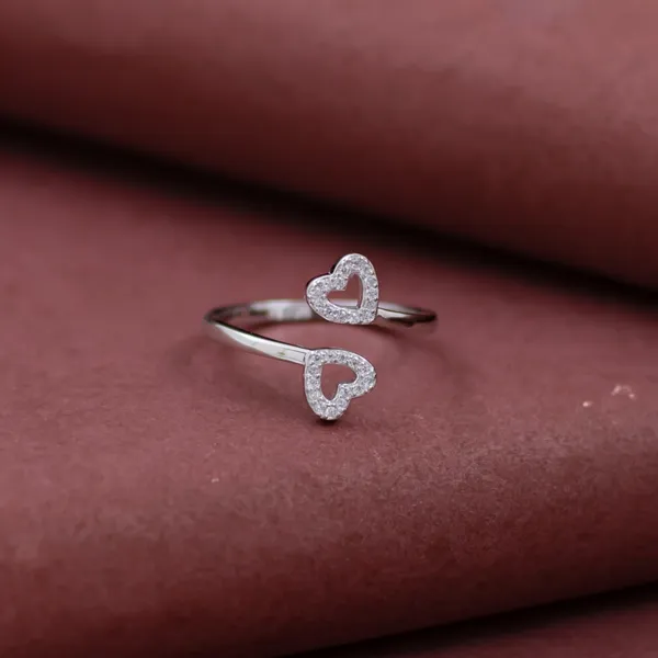 Double_Heart_Adjustable_ring_in_925_Silver_by_SVADEZI