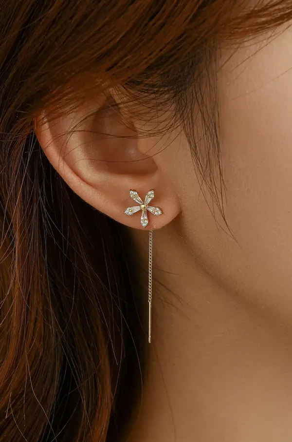 Flower_Threader_Earrings_in_925_silver_by_SVADEZI