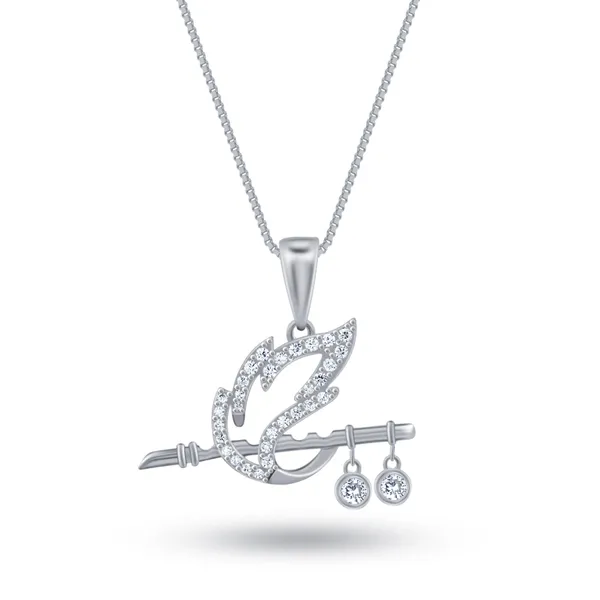 Krishna_Flute_Pendant_with_Chain_in_925_Silver_by_SVADEZI