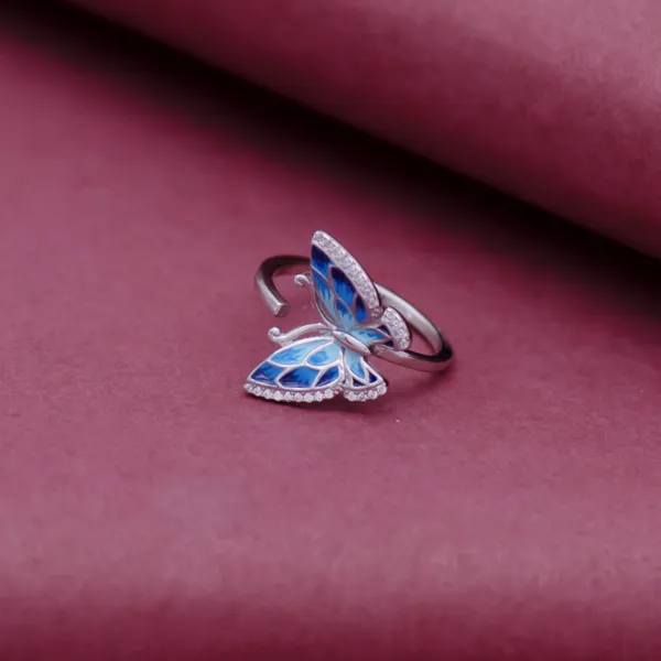 Mystic_Blue_Butterfly_Adjustable_Ring_in_925_Silver_by_SVADEZI