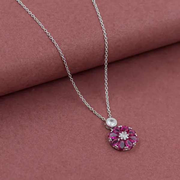 Pink_Stones_in_a_Delicate_Flower_Pendant_in_925_Silver_by_SVADEZI