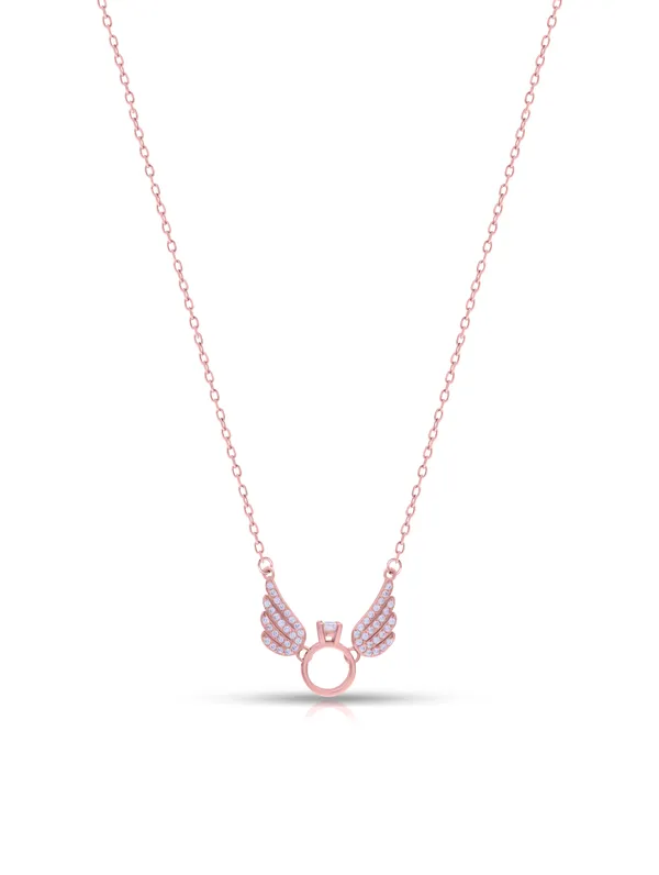 925_Silver_Wing_Necklace_-_White_Zircon