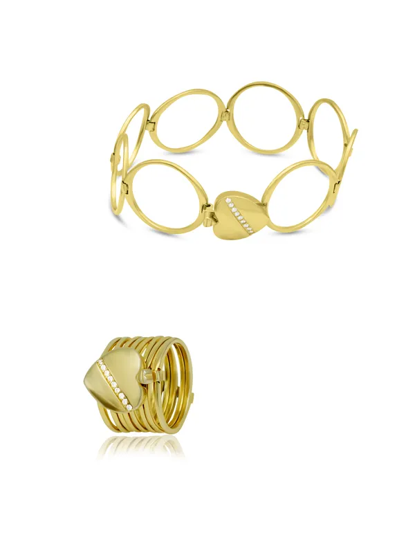 Romantic_Gold_Polish_Ring_Cum_Bracelet_|_Crystal_Heart_&_Modern_Multi-Band_Style