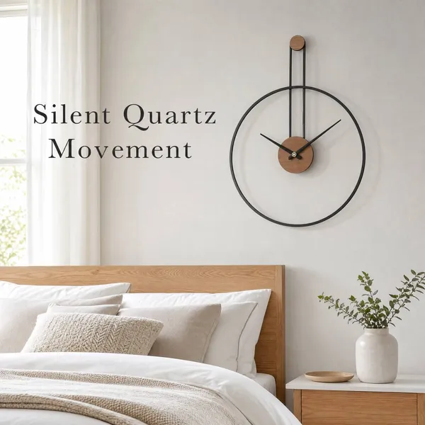 Megorah_Stockholm_|_Minimalist_Hoop_Wall_Clock_with_Walnut_Accents