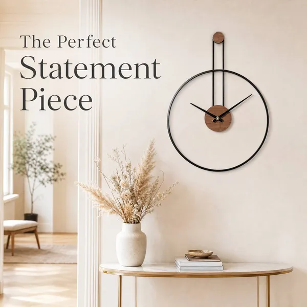 Megorah_Stockholm_|_Minimalist_Hoop_Wall_Clock_with_Walnut_Accents