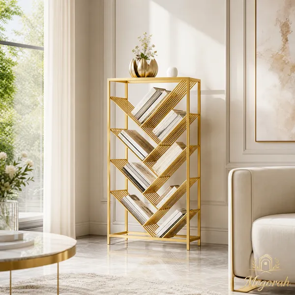 Megorah_Veyron_Luxe_Gold_Geometric_Sculpture_–_Modern_Decorative_Metal_Art_Accent_for_Premium_Interiors