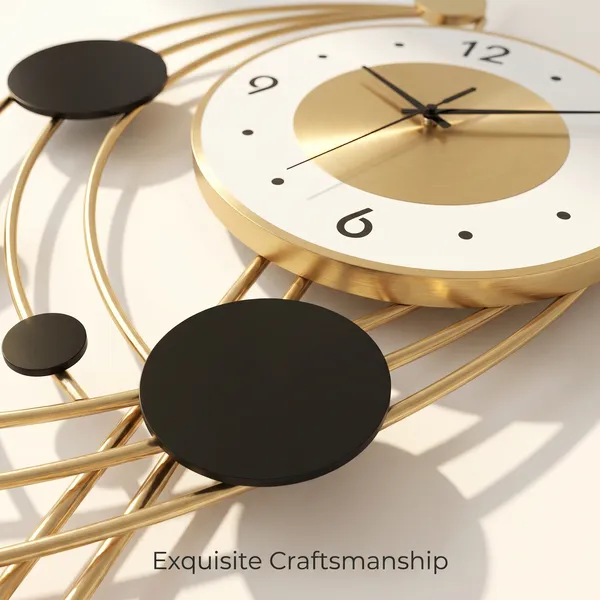 Megorah_Eclipse_Meridian_Metal_Wall_Clock_–_Luxury_Modern_Abstract_Art_Decor