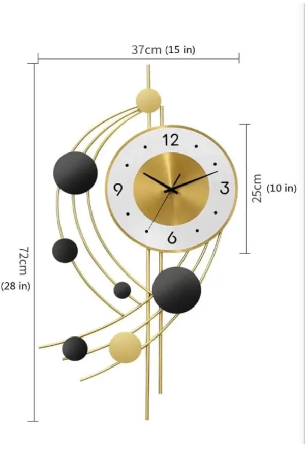 Megorah_Eclipse_Meridian_Metal_Wall_Clock_–_Luxury_Modern_Abstract_Art_Decor