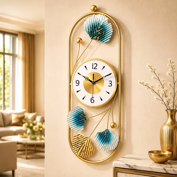 Capsual_Gold_And_Silver_Alloy_Wall_Clock_For_Home_Decor