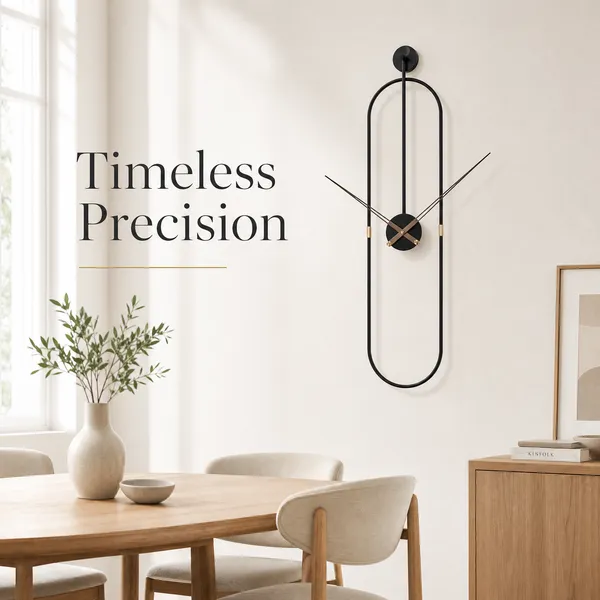 Megorah_Modern_Capsule_Open-Frame_Wall_Clock_–_Matte_Black_Architectural_Decor