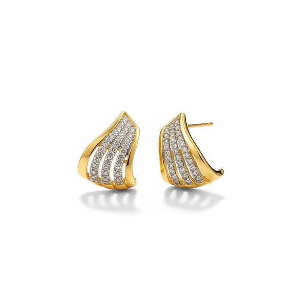 Gold_Plated_Brass_Angel_Wing_Striped_Cz_Stud_Earrings_For_Women