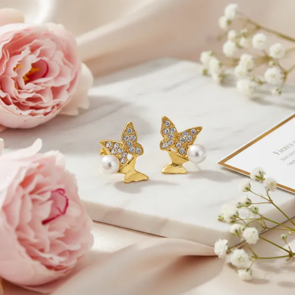 Gold_plated_Butterfly_Pearl_Sparkling_Stud_Earrings_For_Women