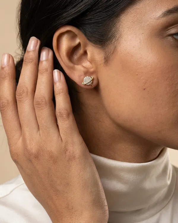 Gold_Plated_Saturn_Planet_Cz_Stud_Earrings_For_Women