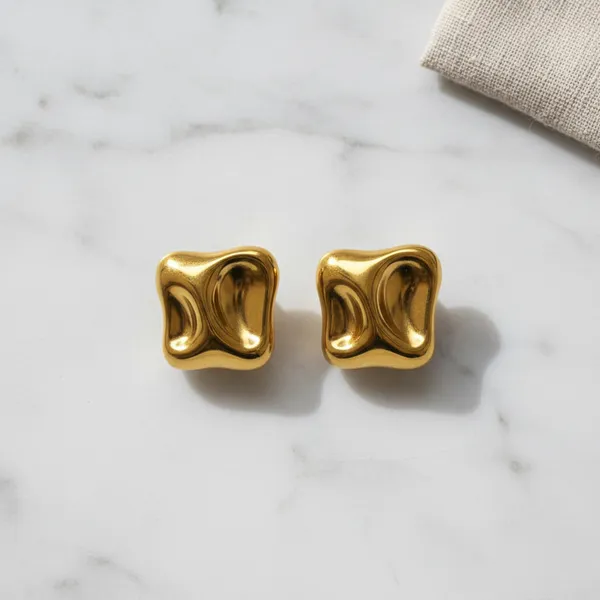 Gold_Plated_Wavy_Square_Abstract_Stud_Earrings_For_Women