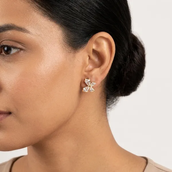 Gold_Plated_Crystal_Butterfly_Pear_Cz_Stud_Earrings_For_Women