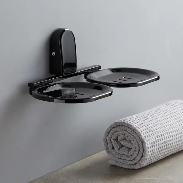 Black_Stylish_Wall_Mounted_Double_Soap_Dish_Pack_Of_1
