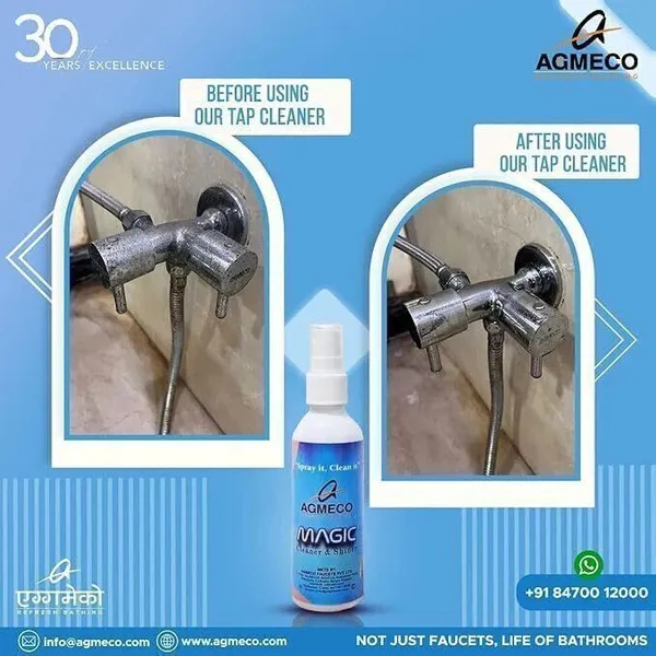 AGMECO_Tap_Cleaner_Spray_(Pack_of_2,_100ml_Each),_Biodegradable_Natural_Salt_Based_Solution_for_Bathroom_Fittings,_Shower_&_Sink_Stain_Removal_(Pack_of_2)