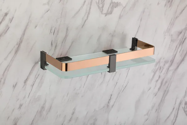 Brass_Square_Front_Glass_Shelf_15_x_5_Inch_Rose_Gold_and_Black_Finish_Bathroom_Wall_Mounted_Shelf