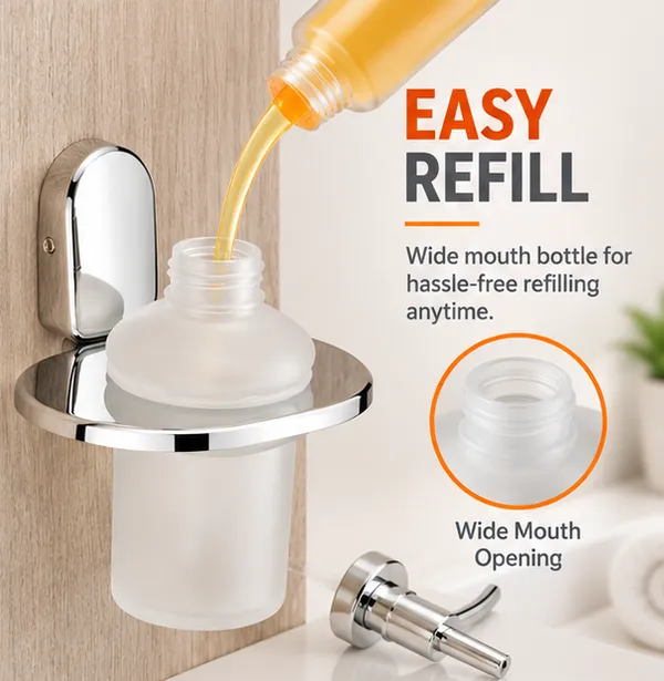 Aura_Stainless_Steel_Liquid_Soap_Dispenser_for_Bathroom_Wall_Mount,_Durable_Hand_Wash_Dispenser_with_Smooth_Pump_Action_(Pack_of_1)