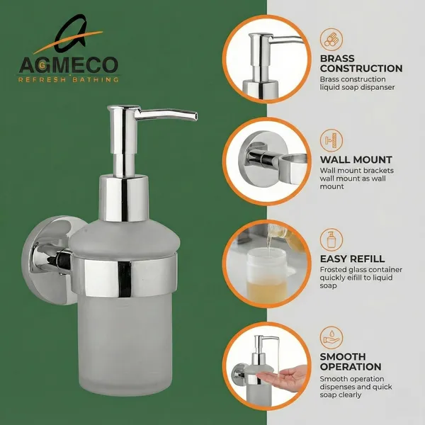 Brass_Liquid_Soap_Dispenser_Wall_Mounted_for_Bathroom_Hand_Wash,_Shampoo,_Body_Wash_and_Lotion_Frosted_Glass_(Pack_of_1)