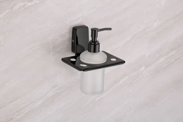 Fortte_Black_Modern_Soap_Dispenser_Pump_Bottle_Stainless_Steel_Bathroom_Set_Pack_Of_1
