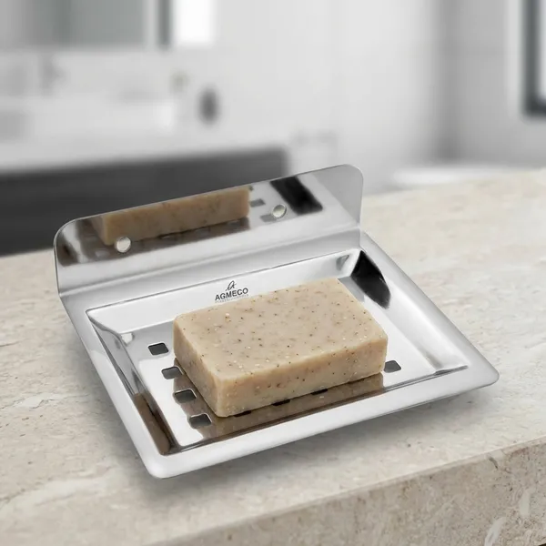 Stainless_Steel_Square_Soap_Dish_(Pack_of_2)_Wall_Mounted,_Rustproof_Soap_Holder_with_Drain_Design_