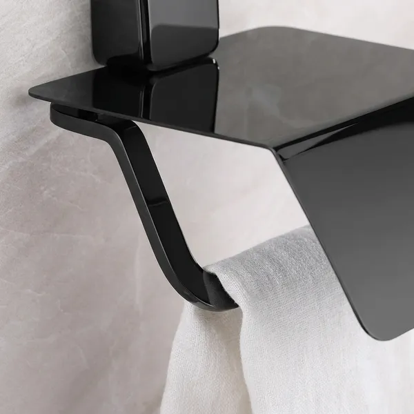 Fortte_Black_Paper_Holder_With_Flap_Toilet_Roll_Holder_Stainless_Steel_Toilet_Paper_Holder_Pack_Of_1