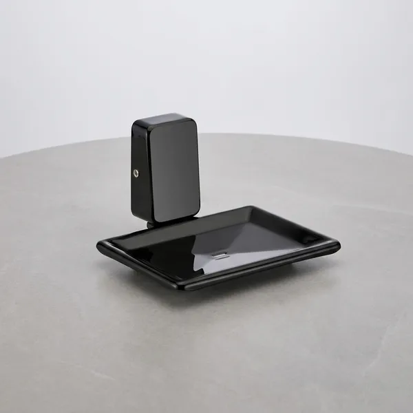 Fortte_Black_Modern_Soap_Dish_Holder_Anti_Slip_Water_Drain_Pack_Of_1