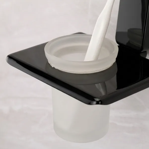 Fortte_Stainless_Steel_Black_Tumbler_Holder_for_Bathroom_Wall_Mount,_Durable_Toothbrush_&_Paste_Holder_(Pack_of_1)