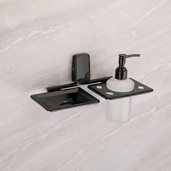 Fortte_Black_Soap_Dish_With_Liquid_Soap_Dispenser_Stainless_Steel_Bathroom_Set_Pack_Of_1