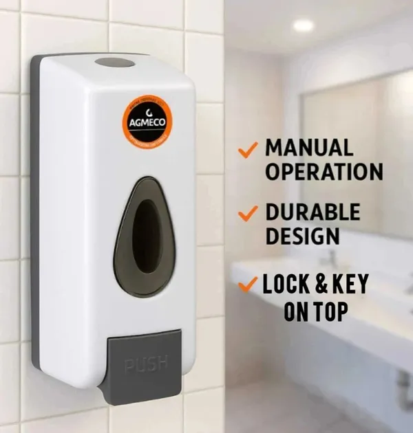 ABS_Liquid_Soap_Dispenser_350ml_(Pack_of_1),_Wall_Mounted_Bathroom_Soap_Dispenser_for_Handwash,_Shampoo_&_Sanitizer