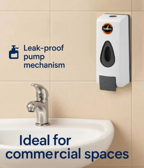 ABS_Liquid_Soap_Dispenser_350ml_(Pack_of_1),_Wall_Mounted_Bathroom_Soap_Dispenser_for_Handwash,_Shampoo_&_Sanitizer